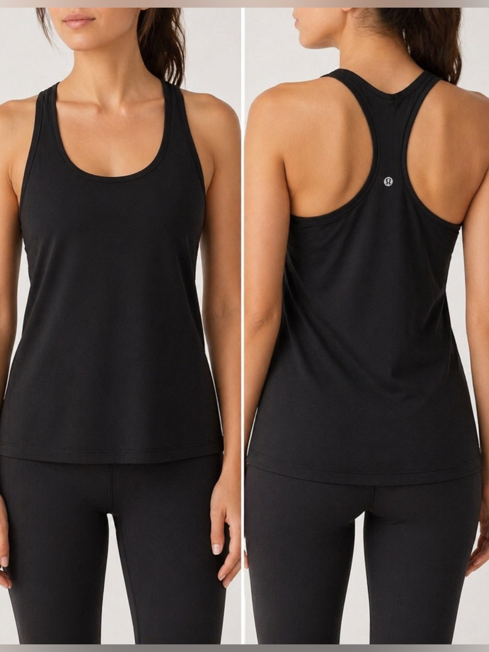 Lululemon Black Racerback Athletic Tank Top size 4
